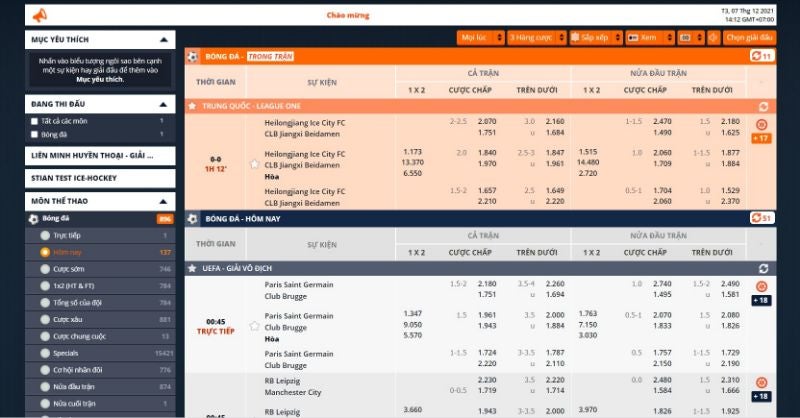 Ca cuoc the thao HL8